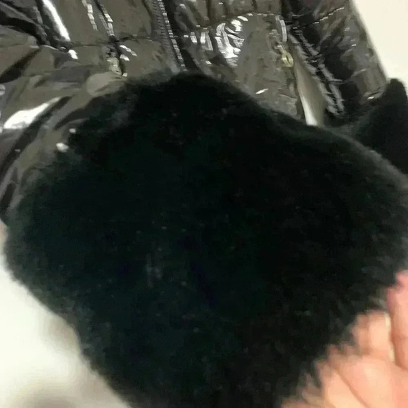 women's KARTINKA design Puffer jacket with Faux Fur Detail 20% COTTON SIZE 26 XS - Picture 6 of 12